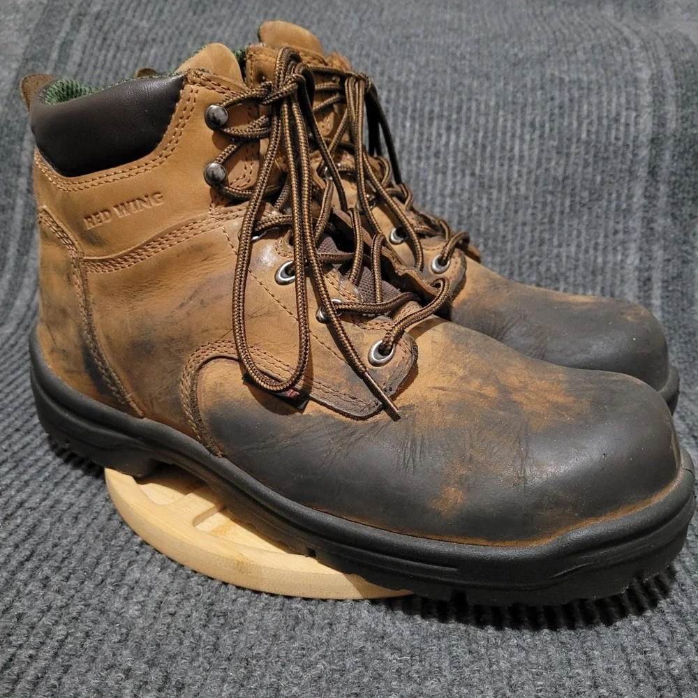 Red Wing Work Boots Men's 13 Brown Safety Steel Toe Leather ASTM‎ F2413-18 2235